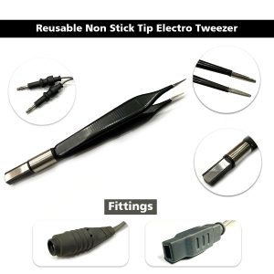 Reusable Non Stick Tip Electro Tweezers