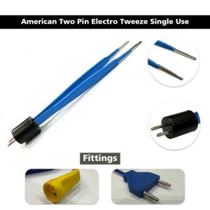 American Two Pin Electro Tweezers Single Use
