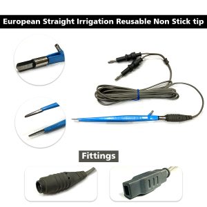 European Straight Irrigation Reusable Non Stick Tip